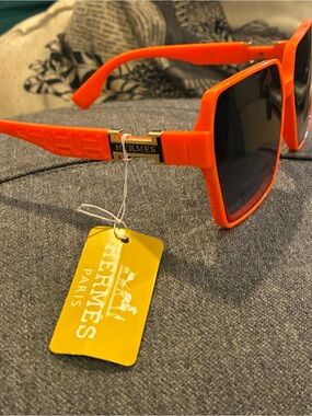 Hermès Orange Framed Sunglasses